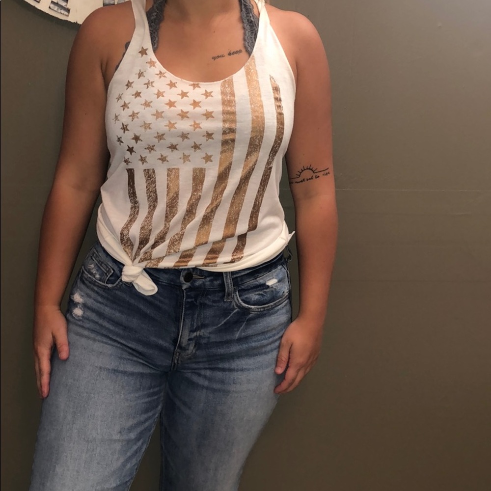 American flag tank